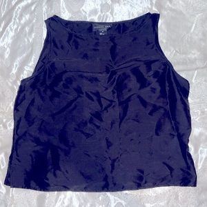 100% Silk Black Tank. Size Large. Can be casual or formal.